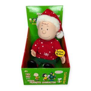 Gemmy 2000 Charlie Brown Musical Plush & Vinyl Christmas Figure NWT Untested